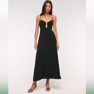NWT Abercrombie Bra-Free Hardware Maxi Dress in Black - S (sold out!)